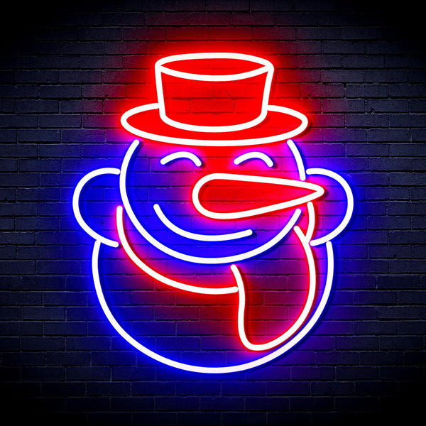 ADVPRO Snow man Ultra-Bright LED Neon Sign fnu0149 - Blue & Red