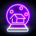 ADVPRO House with Snowflake Ultra-Bright LED Neon Sign fnu0174 - White & Purple