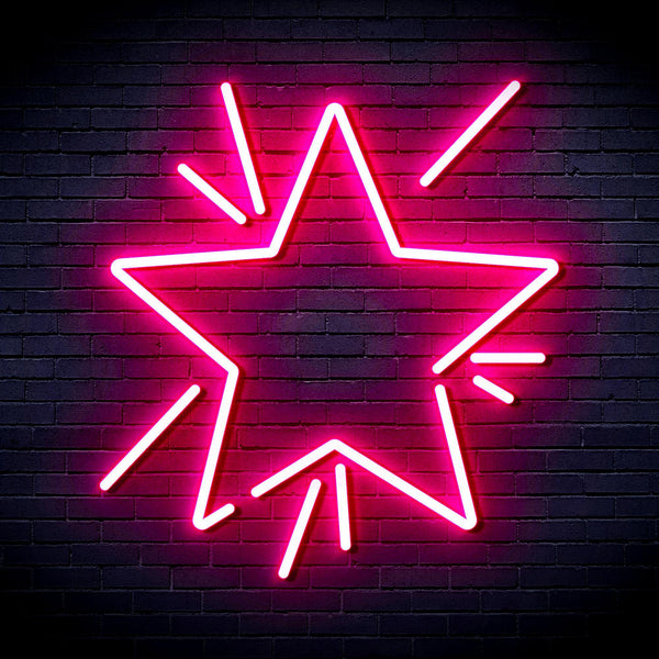 ADVPRO Flashing Star Ultra-Bright LED Neon Sign fnu0183 - Pink