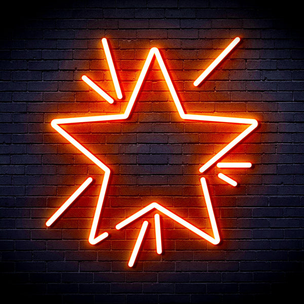 ADVPRO Flashing Star Ultra-Bright LED Neon Sign fnu0183 - Orange