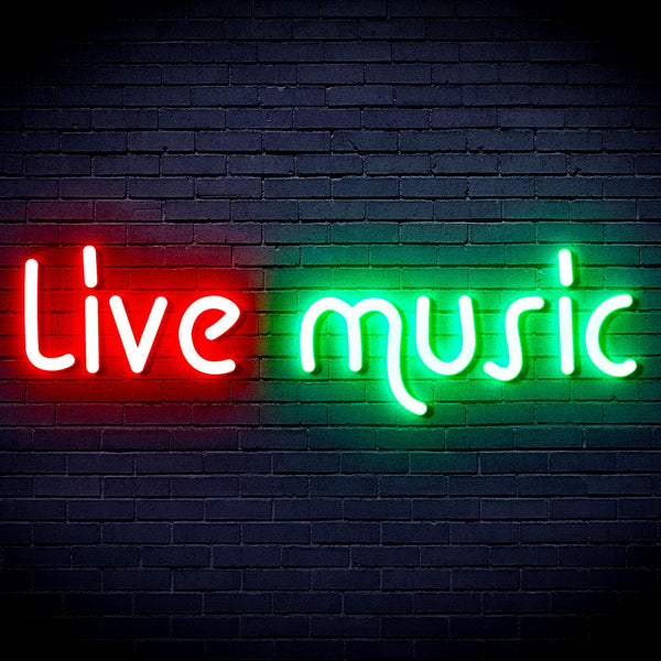 ADVPRO Live Music Ultra-Bright LED Neon Sign fnu0209 - Green & Red