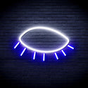ADVPRO Closed Eye Ultra-Bright LED Neon Sign fnu0239 - White & Blue