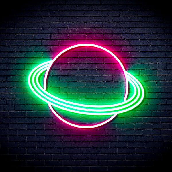 ADVPRO Planet Ultra-Bright LED Neon Sign fnu0257 - Green & Pink