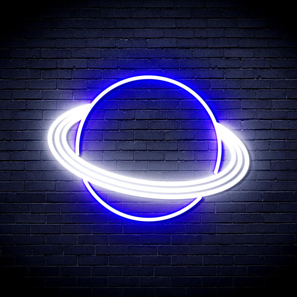 ADVPRO Planet Ultra-Bright LED Neon Sign fnu0257 - White & Blue