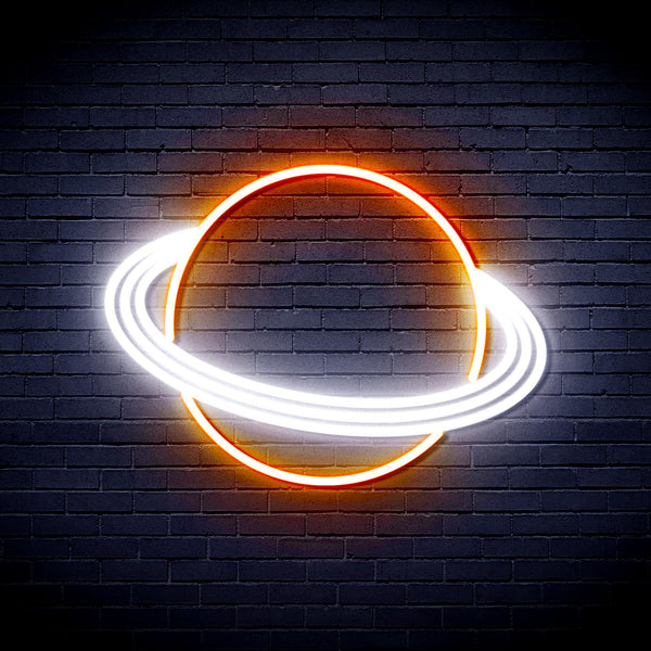 ADVPRO Planet Ultra-Bright LED Neon Sign fnu0257 - White & Orange