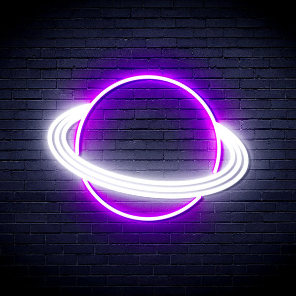 ADVPRO Planet Ultra-Bright LED Neon Sign fnu0257 - White & Purple