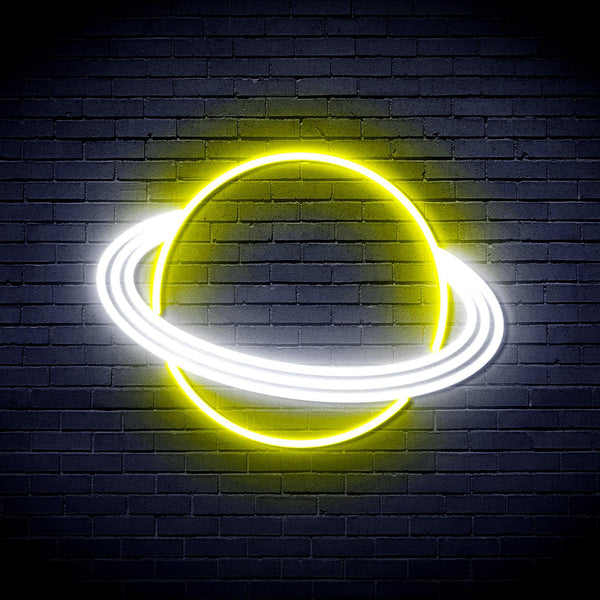 ADVPRO Planet Ultra-Bright LED Neon Sign fnu0257 - White & Yellow