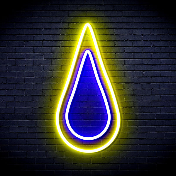 ADVPRO Rain Droplet Ultra-Bright LED Neon Sign fnu0262 - Blue & Yellow