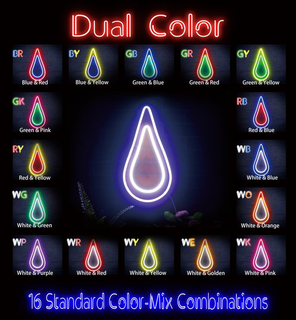 ADVPRO Rain Droplet Ultra-Bright LED Neon Sign fnu0262 - Dual-Color