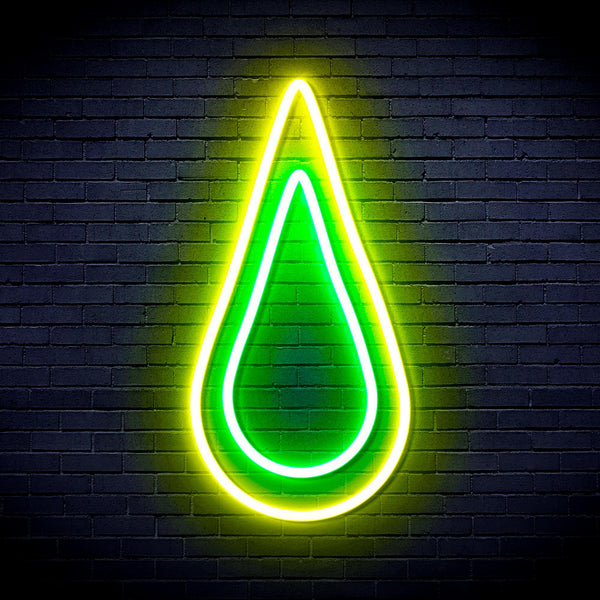 ADVPRO Rain Droplet Ultra-Bright LED Neon Sign fnu0262 - Green & Yellow