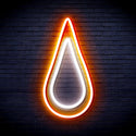 ADVPRO Rain Droplet Ultra-Bright LED Neon Sign fnu0262 - White & Orange