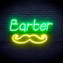 ADVPRO Barber with Moustache Ultra-Bright LED Neon Sign fnu0264 - Green & Yellow