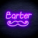 ADVPRO Barber with Moustache Ultra-Bright LED Neon Sign fnu0264 - Purple