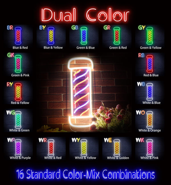 ADVPRO Barber Pole Ultra-Bright LED Neon Sign fnu0270 - Dual-Color