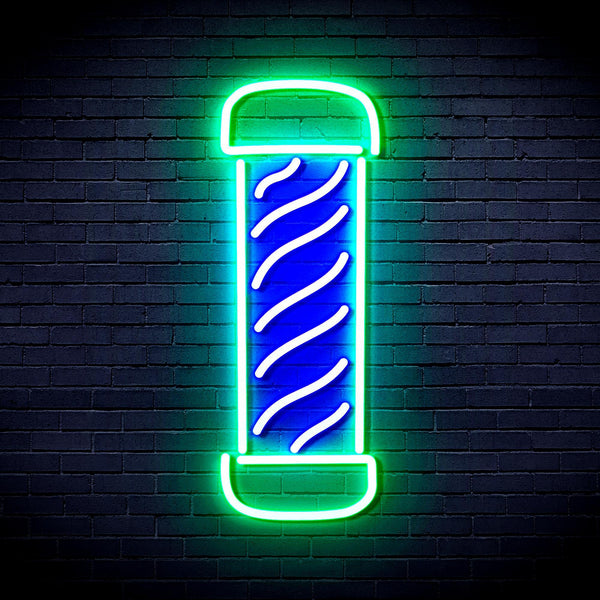 ADVPRO Barber Pole Ultra-Bright LED Neon Sign fnu0270 - Green & Blue