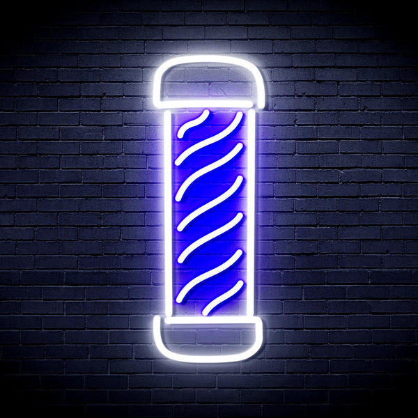 ADVPRO Barber Pole Ultra-Bright LED Neon Sign fnu0270 - White & Blue