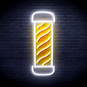ADVPRO Barber Pole Ultra-Bright LED Neon Sign fnu0270 - White & Golden Yellow