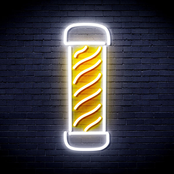 ADVPRO Barber Pole Ultra-Bright LED Neon Sign fnu0270 - White & Golden Yellow