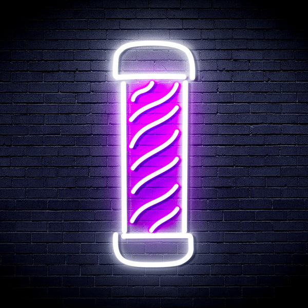 ADVPRO Barber Pole Ultra-Bright LED Neon Sign fnu0270 - White & Purple