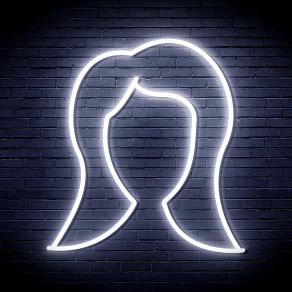 ADVPRO Lady Hair Style Ultra-Bright LED Neon Sign fnu0277 - White