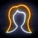 ADVPRO Lady Hair Style Ultra-Bright LED Neon Sign fnu0277 - White & Golden Yellow
