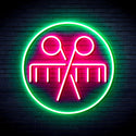 ADVPRO Scissors and Comb Ultra-Bright LED Neon Sign fnu0289 - Green & Pink