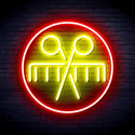 ADVPRO Scissors and Comb Ultra-Bright LED Neon Sign fnu0289 - Red & Yellow