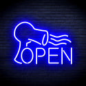 ADVPRO Barber OPEN with Hair Dryer Ultra-Bright LED Neon Sign fnu0296 - Blue