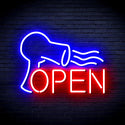 ADVPRO Barber OPEN with Hair Dryer Ultra-Bright LED Neon Sign fnu0296 - Red & Blue