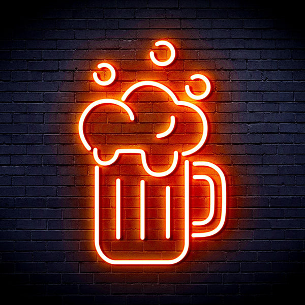 ADVPRO Beer Mug Ultra-Bright LED Neon Sign fnu0302 - Orange