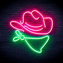 ADVPRO Cowboy Hat Ultra-Bright LED Neon Sign fnu0303 - Green & Pink