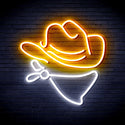 ADVPRO Cowboy Hat Ultra-Bright LED Neon Sign fnu0303 - White & Golden Yellow