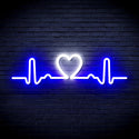 ADVPRO Electrocardiogram with Heart Ultra-Bright LED Neon Sign fnu0312 - White & Blue