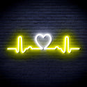 ADVPRO Electrocardiogram with Heart Ultra-Bright LED Neon Sign fnu0312 - White & Yellow