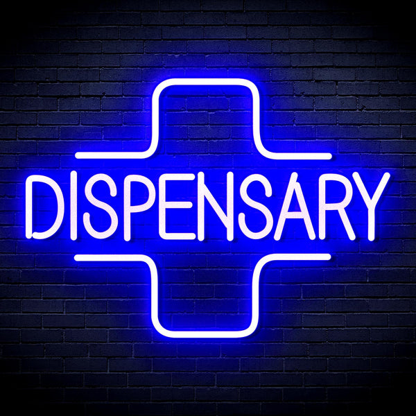 ADVPRO Dispensary with Cross Ultra-Bright LED Neon Sign fnu0327 - Blue