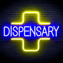 ADVPRO Dispensary with Cross Ultra-Bright LED Neon Sign fnu0327 - Blue & Yellow