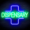 ADVPRO Dispensary with Cross Ultra-Bright LED Neon Sign fnu0327 - Green & Blue
