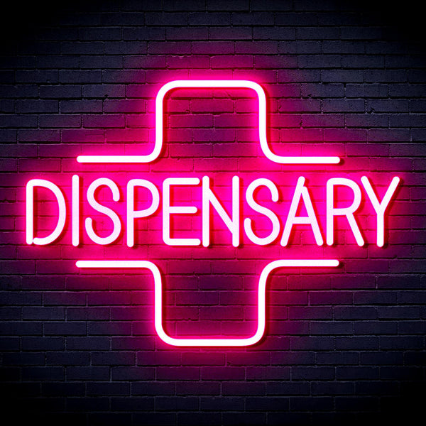 ADVPRO Dispensary with Cross Ultra-Bright LED Neon Sign fnu0327 - Pink