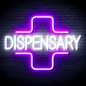 ADVPRO Dispensary with Cross Ultra-Bright LED Neon Sign fnu0327 - White & Purple