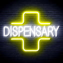 ADVPRO Dispensary with Cross Ultra-Bright LED Neon Sign fnu0327 - White & Yellow