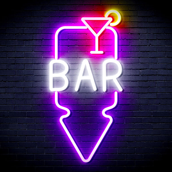 ADVPRO Bar and Down Arrow Ultra-Bright LED Neon Sign fnu0330 - Multi-Color 7