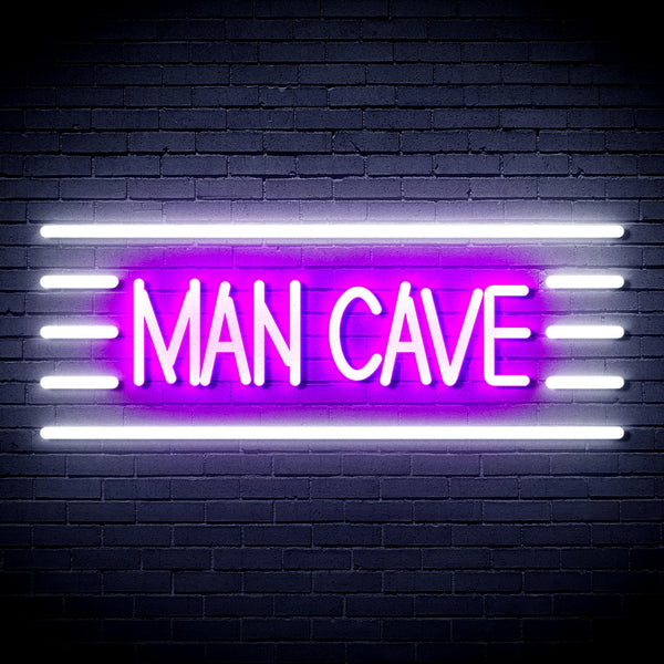 ADVPRO Man Cave Ultra-Bright LED Neon Sign fnu0333 - White & Purple