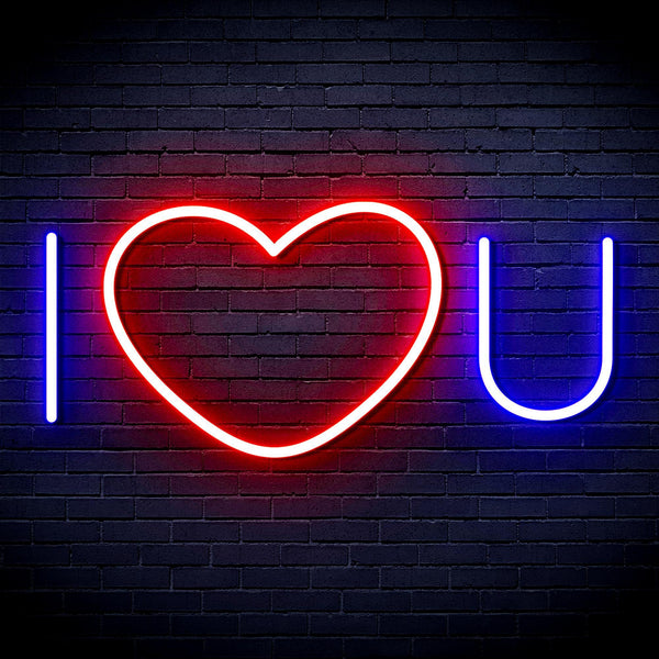 ADVPRO I Love You Ultra-Bright LED Neon Sign fnu0336 - Blue & Red