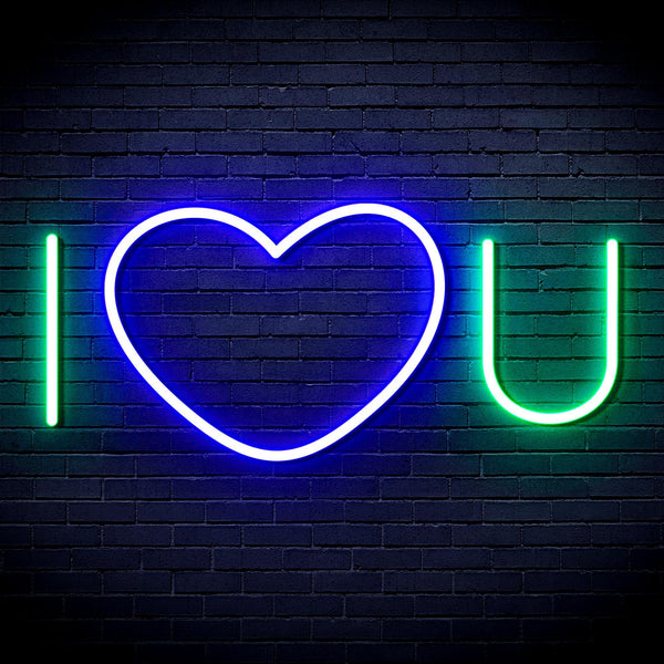 ADVPRO I Love You Ultra-Bright LED Neon Sign fnu0336 - Green & Blue