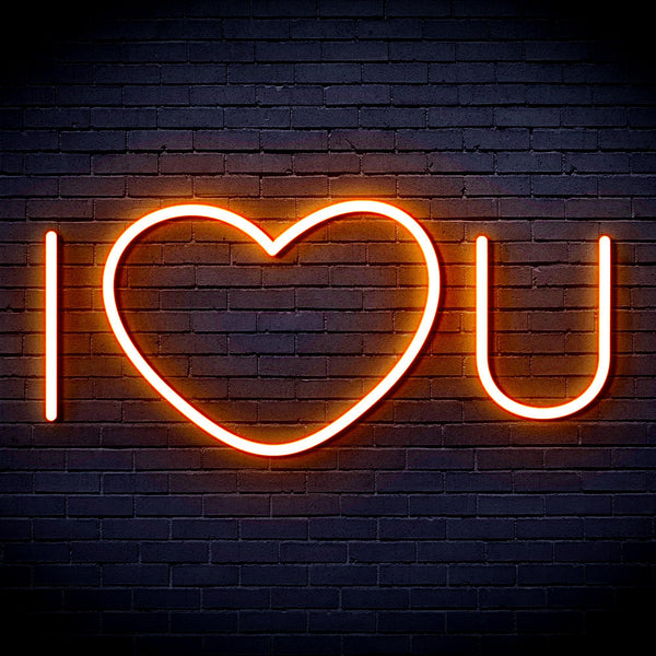 ADVPRO I Love You Ultra-Bright LED Neon Sign fnu0336 - Orange