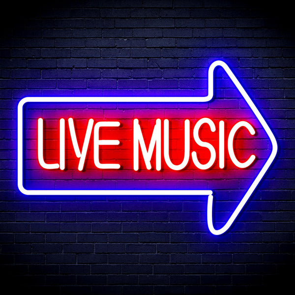 ADVPRO Live Music Ultra-Bright LED Neon Sign fnu0337 - Blue & Red