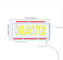 ADVPRO Hate Ultra-Bright LED Neon Sign fnu0340 - Size