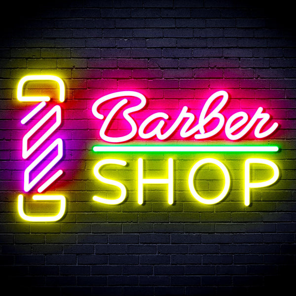 ADVPRO Barber Shop with Barber Pole Ultra-Bright LED Neon Sign fnu0355 - Multi-Color 7