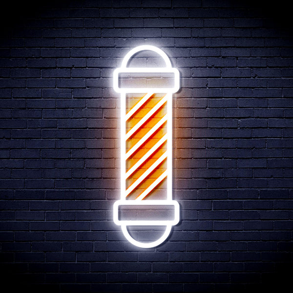 ADVPRO Barber Pole Ultra-Bright LED Neon Sign fnu0357 - White & Orange