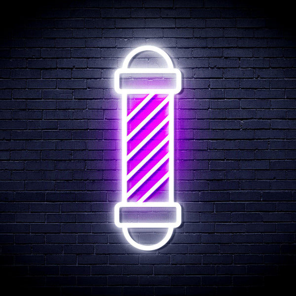 ADVPRO Barber Pole Ultra-Bright LED Neon Sign fnu0357 - White & Purple
